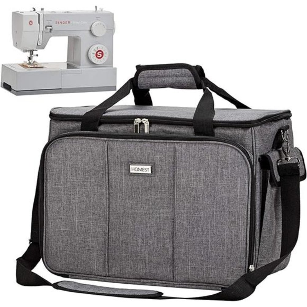 Sewing Machine Carrying Case with Multiple Storage Pockets, Universal Tote Bag